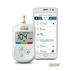 OneTouch Verio Flex® meter with OneTouch Reveal® mobile app